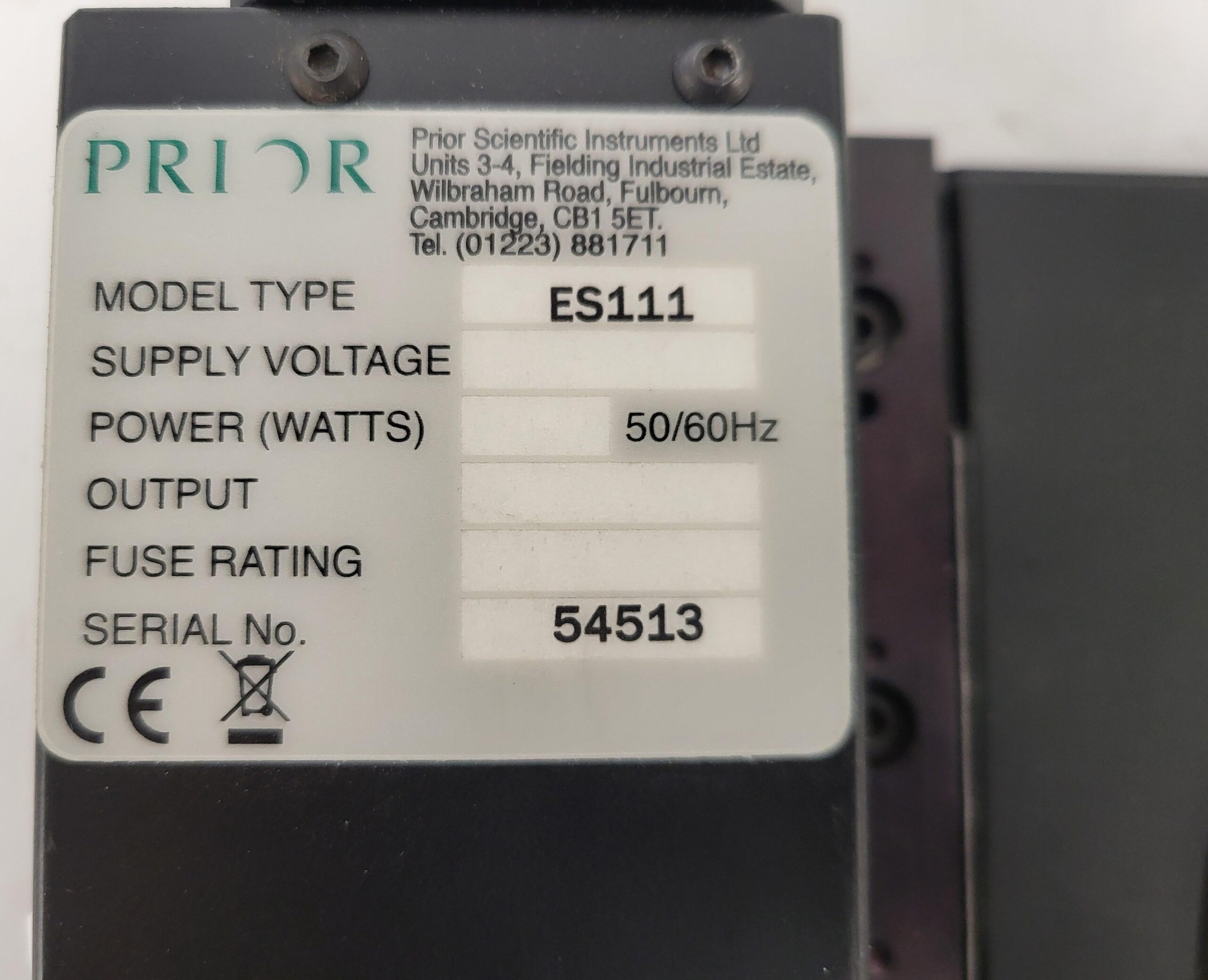 Prior Scientific XY Motorized Stage ES111