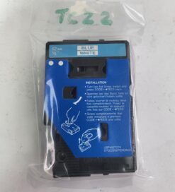 Brother-P-Touch-TC-22-Blue-On-White-Laminated-Label-Tape-Cassette