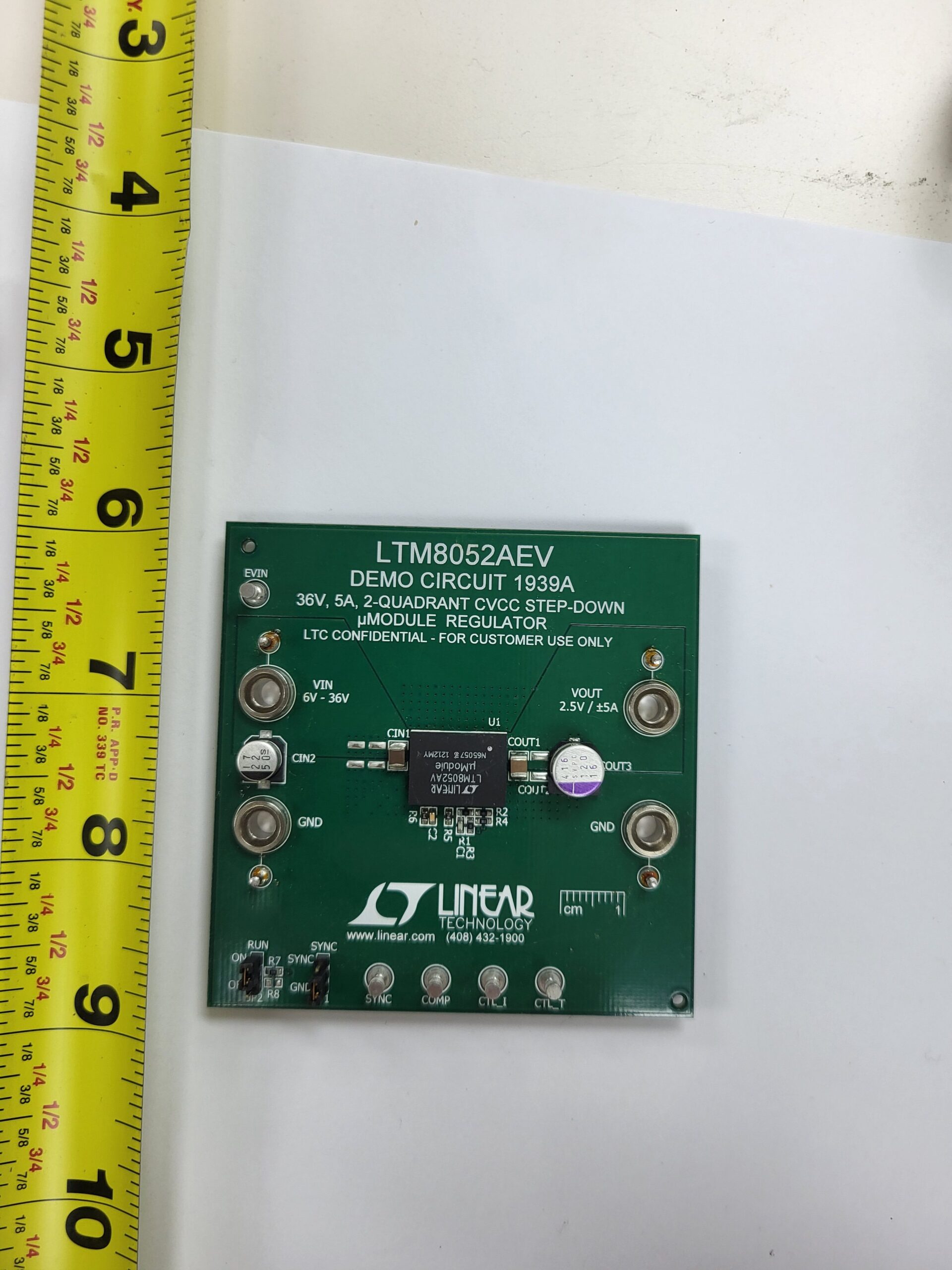Linear Technology LTM8052AEV Demo Circuit 1939A 2-Quadrant CVCC Step-Down Module Regulator - Image 3