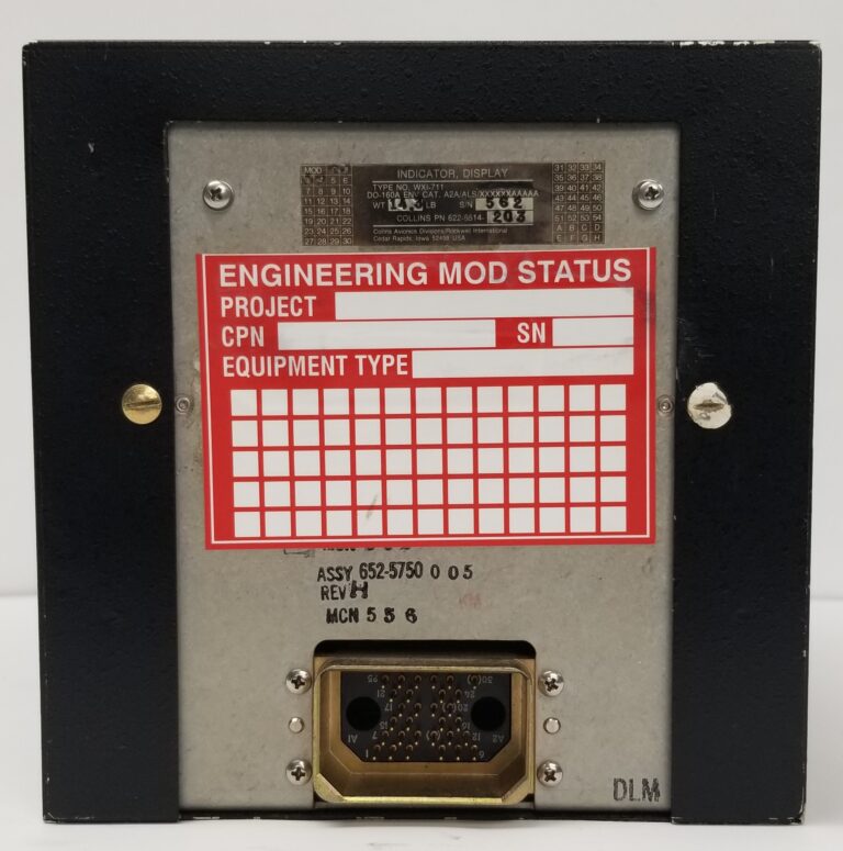 Collins Coin Instrument Collins Radar Indicator 622-6514-203 Type WXI-711Collins Radar ...
