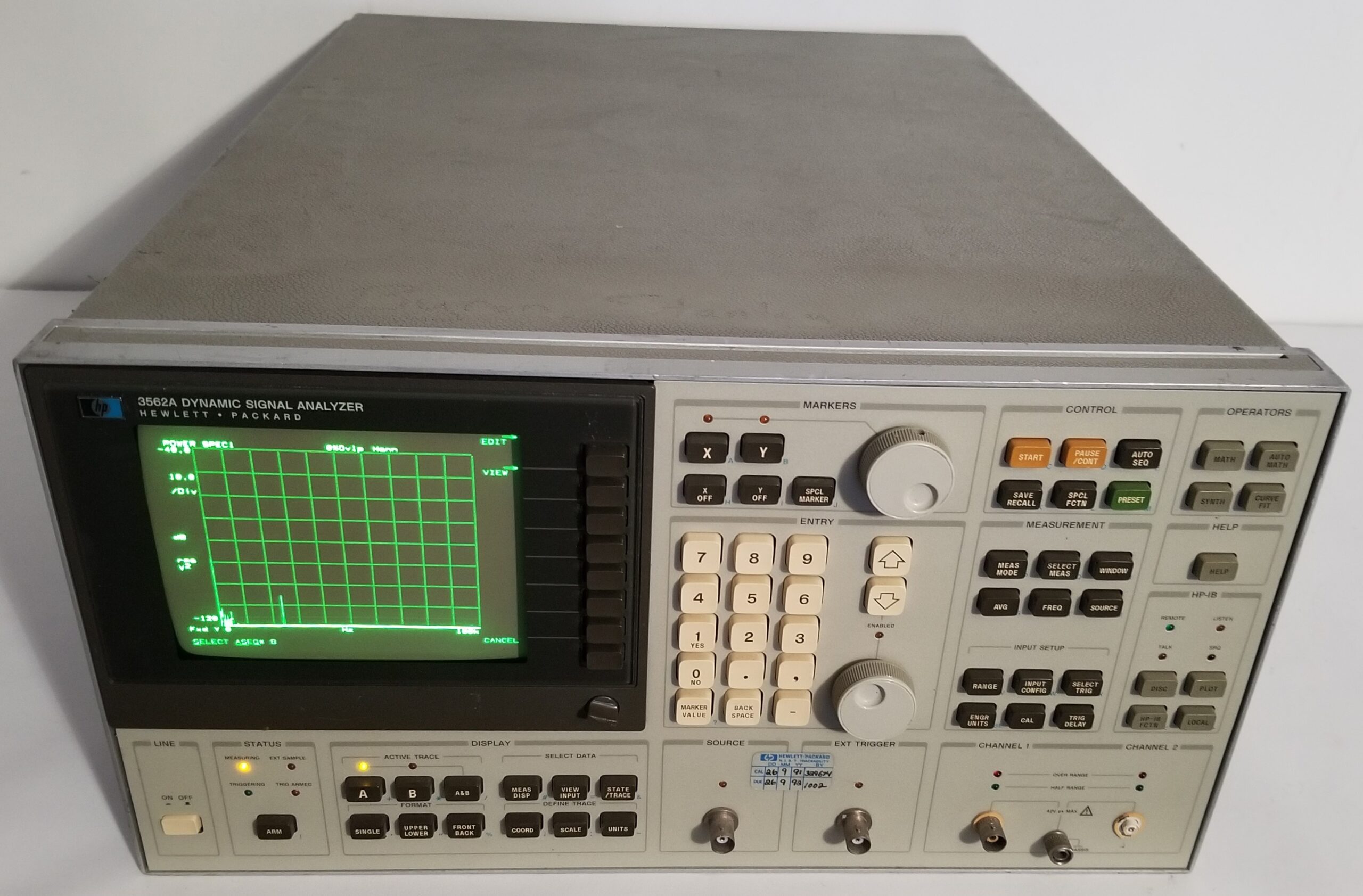 Hewlett Packard 3562A Dynamic Signal Analyzer for PARTS/REPAIR