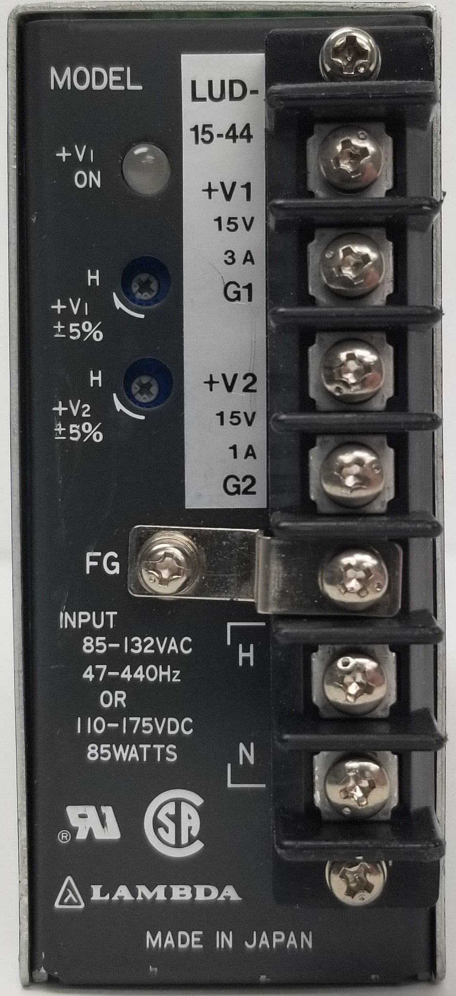 Lambda LUD-15-44 High-Efficiency Dual Output Modular Power Supply