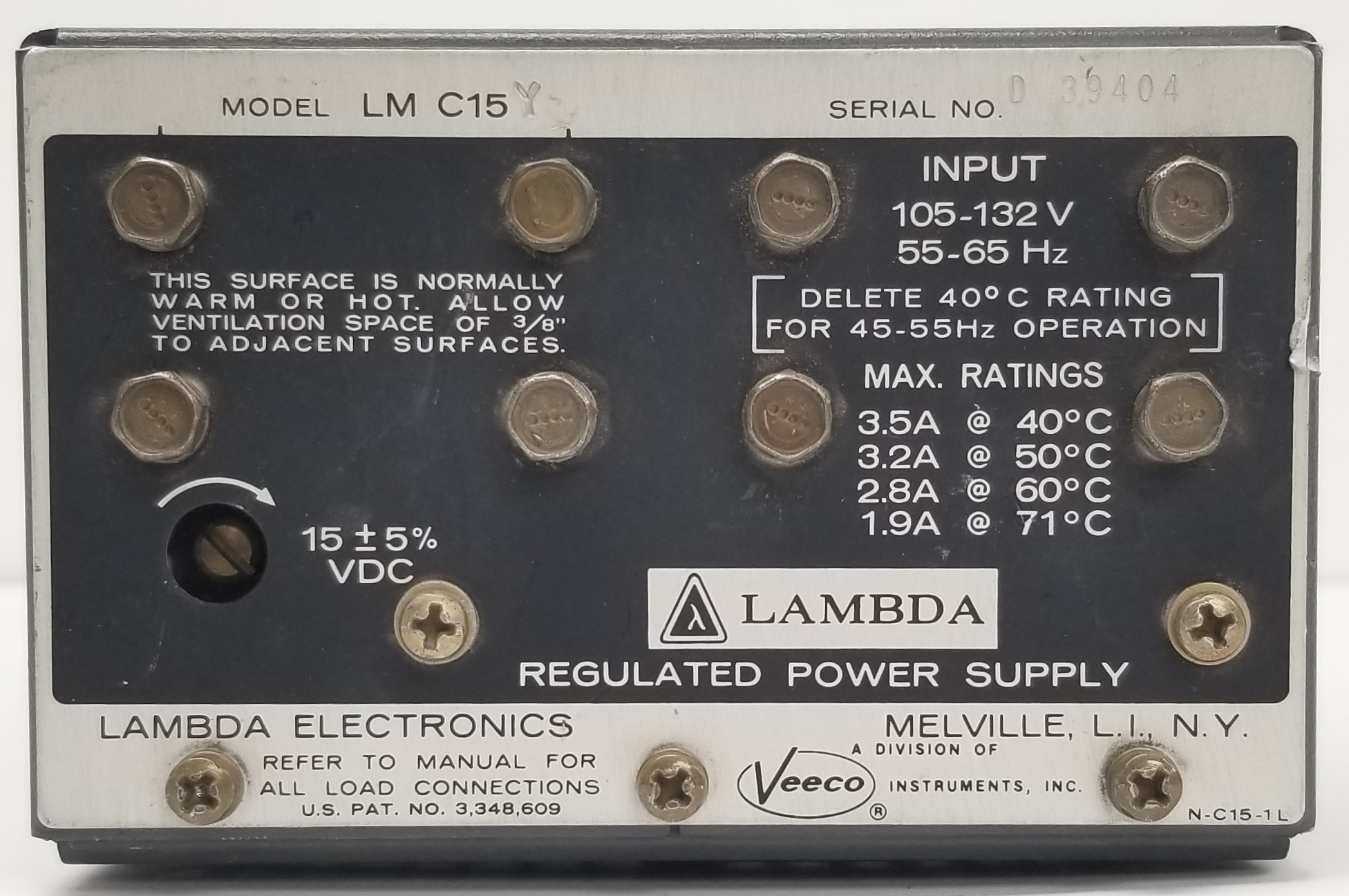 Lambda LM C15Y Linear Modular Power Supply