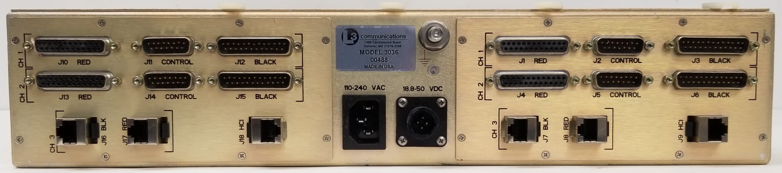 L3 Communications Model 3036 Dual KIV-7M Encryption Device Chassis with ...