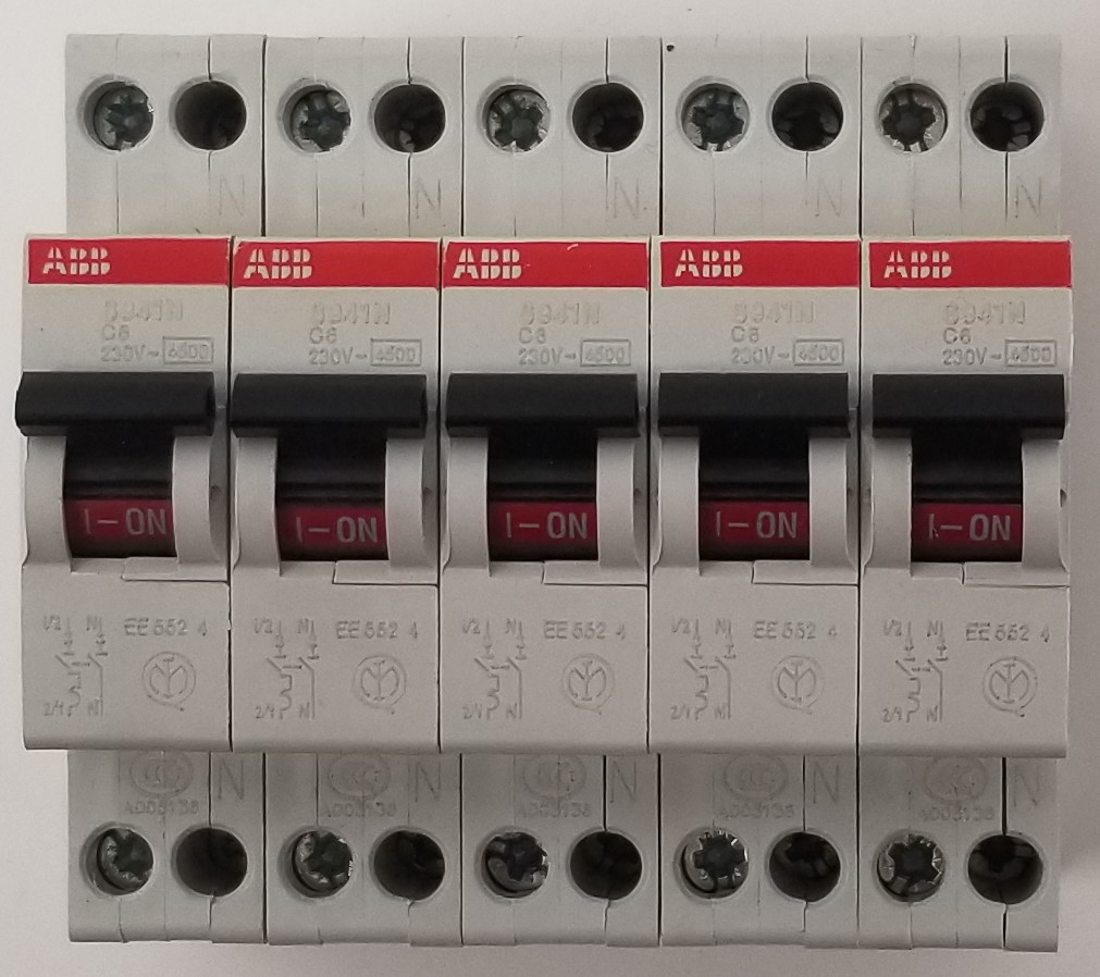 ABB S941N C6 (230V~) Circuit Breakers - Lot of 5