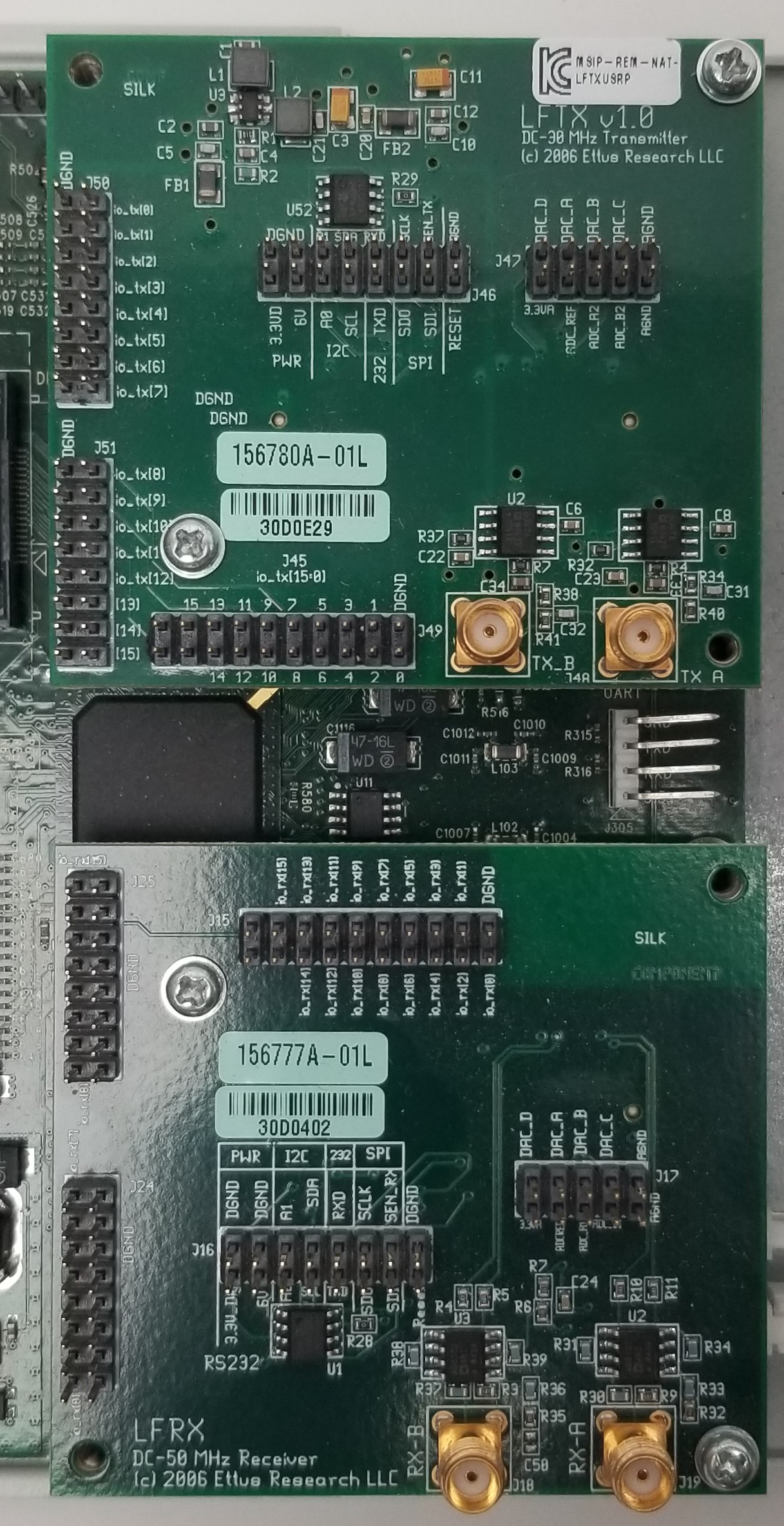 Ettus Research USRP2 with LFRX and LFTX boards