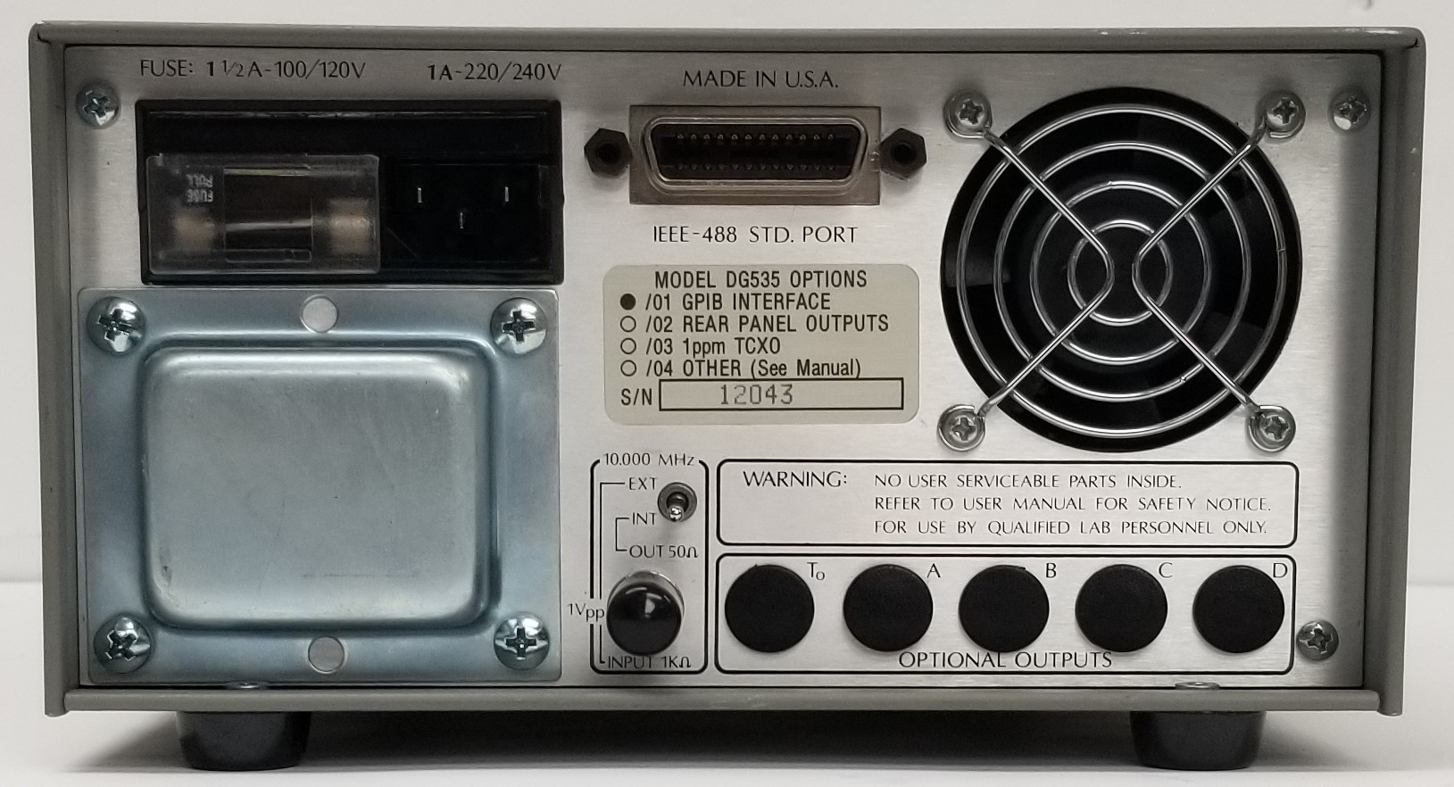 Stanford Research Systems Inc. DG535 4 Channel Digital Delay
