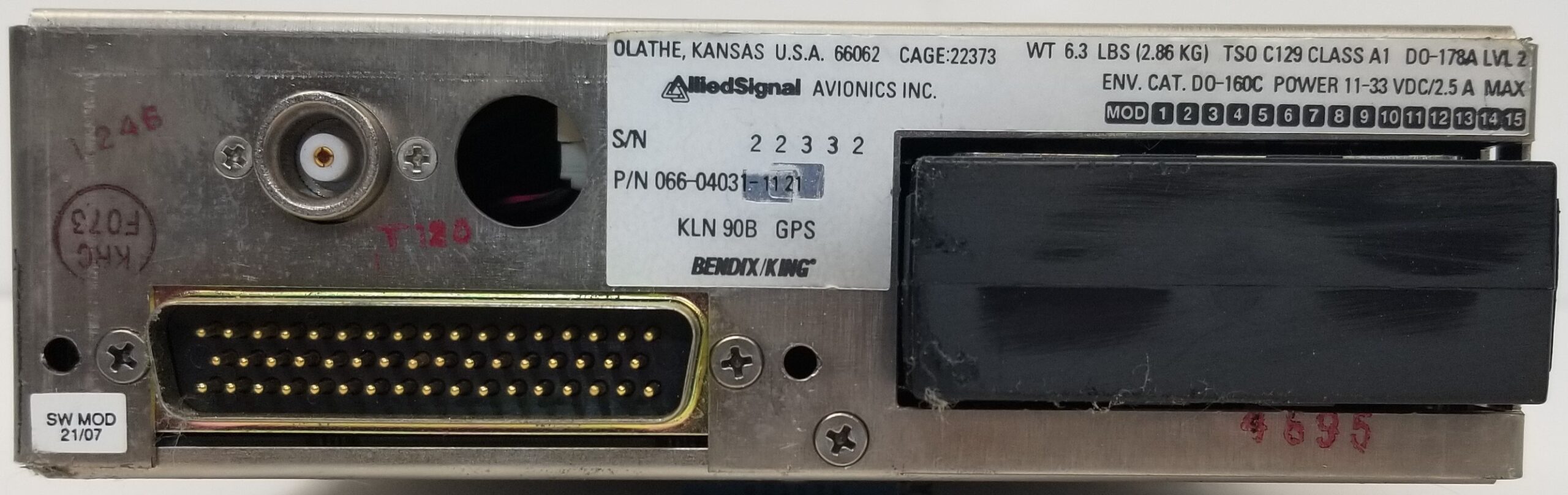 Allied Signal Avionics Bendix King GPS Moving Map Unit 066