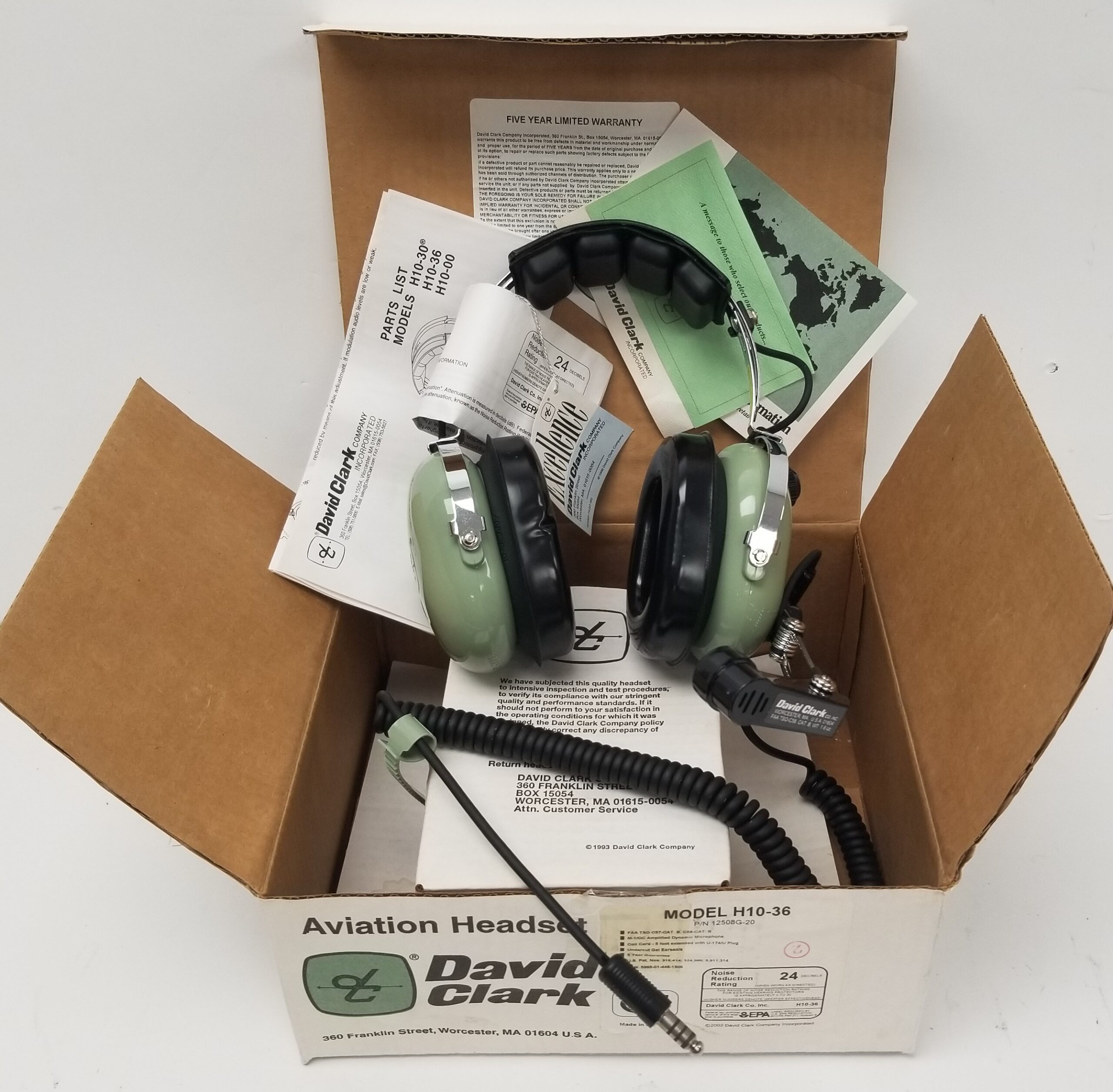 David Clark H10-36 Aviation Radio/Comms Headset