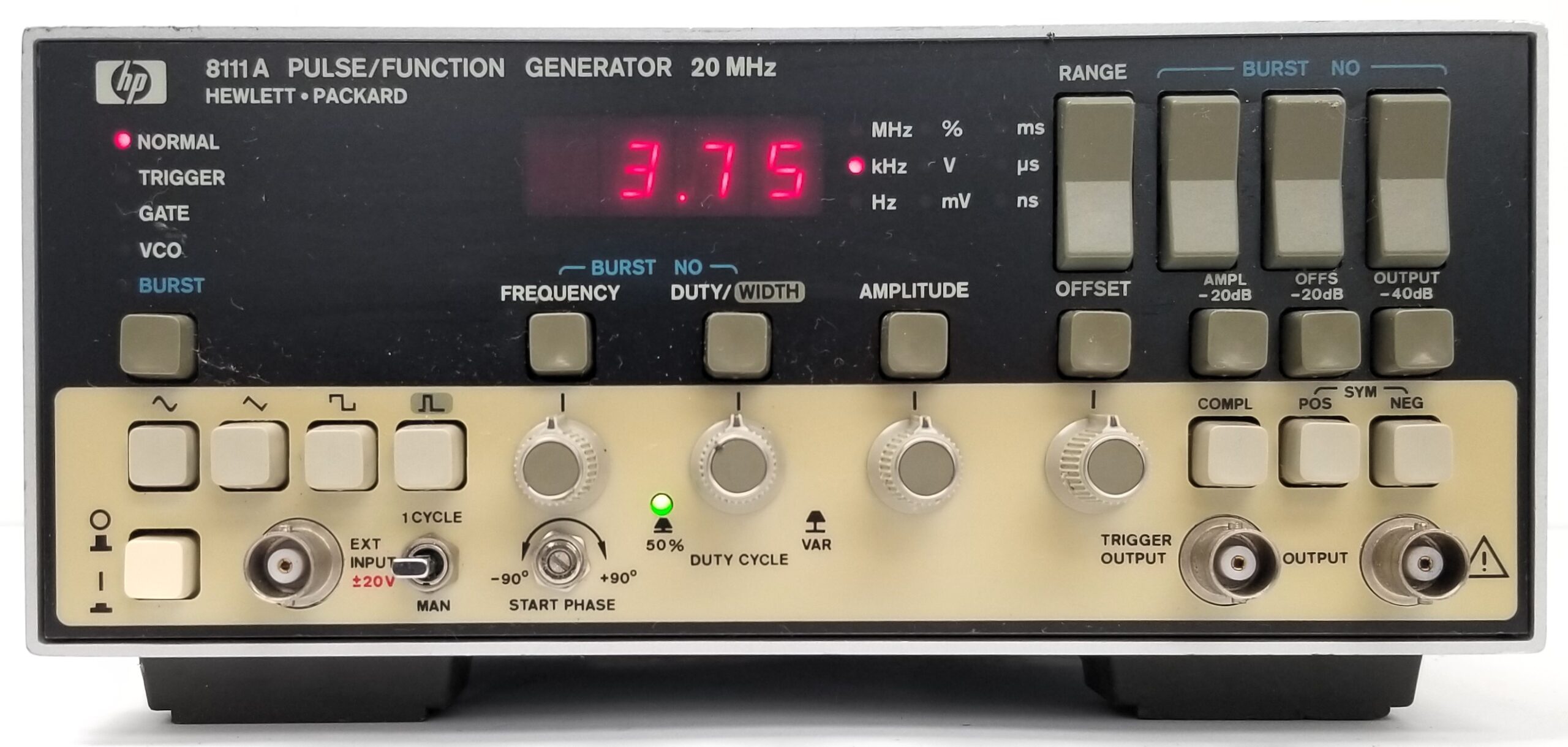 Hewlett Packard 8111A Pulse/Function Generator 20MHz