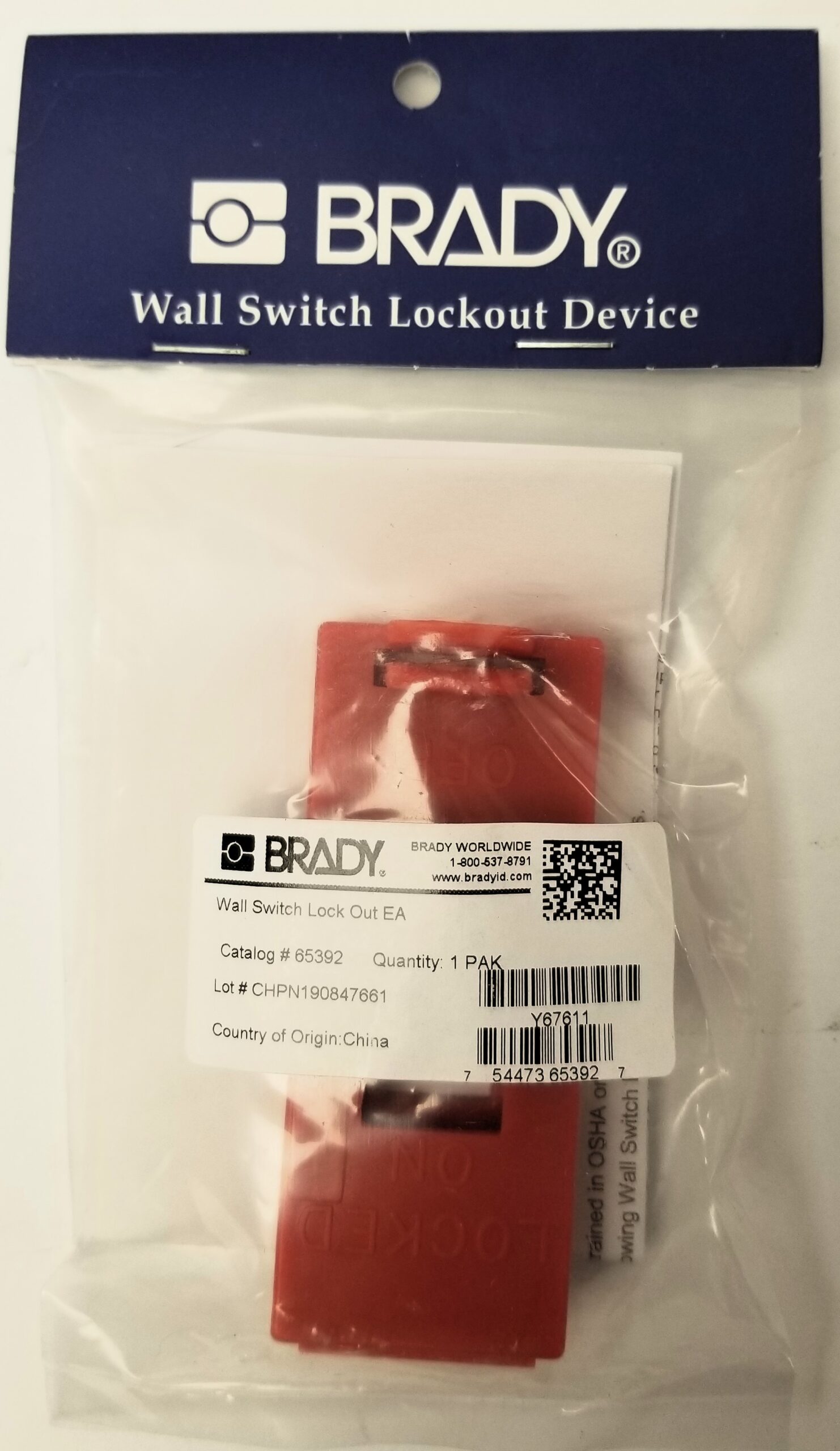 Brady 65392 Wall Switch Lock-Outs - Lot of 9
