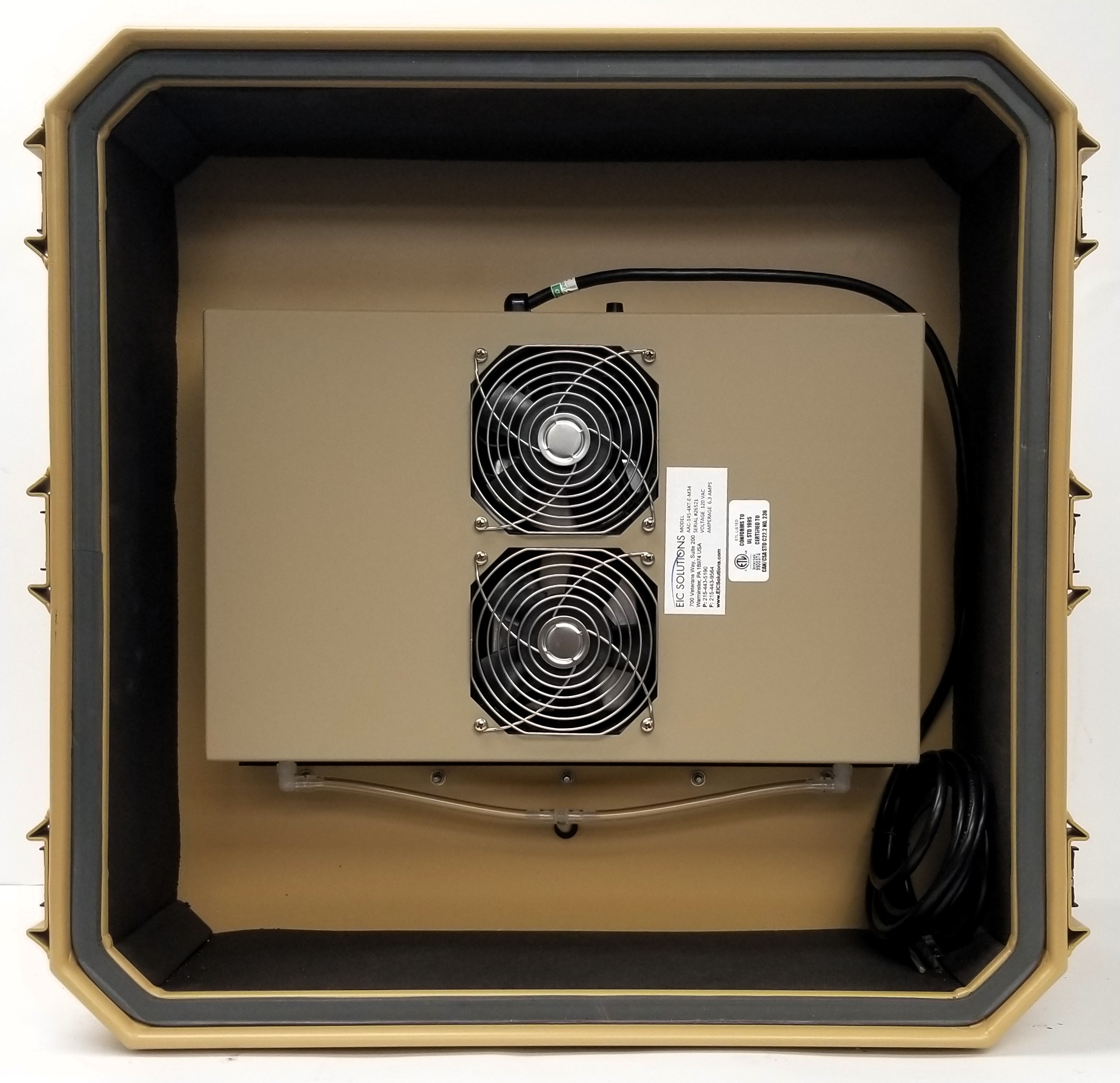 EIC Solutions AAC-145-4XT-E-M34 Thermoelectric Air Conditioner In Custom Case
