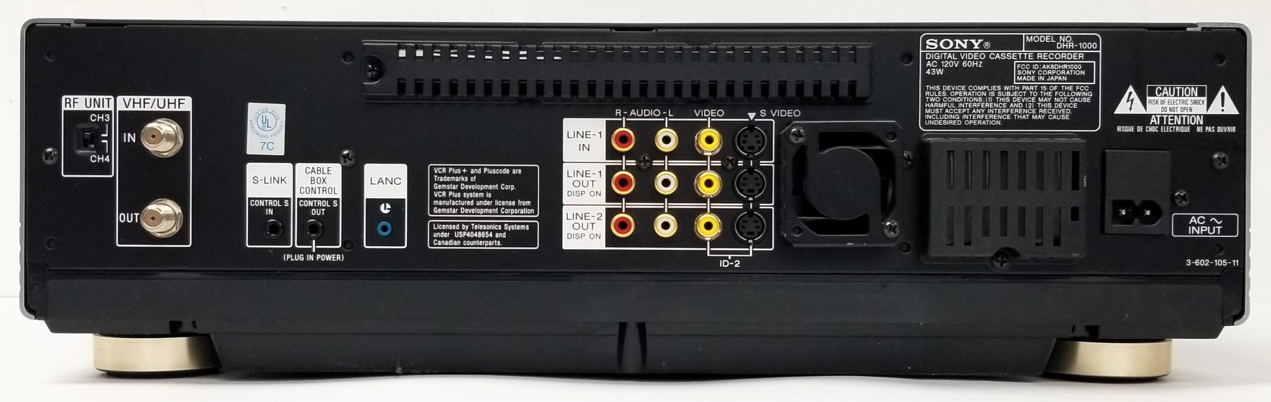 Sony DHR-1000 Digital Video Cassette Recorder