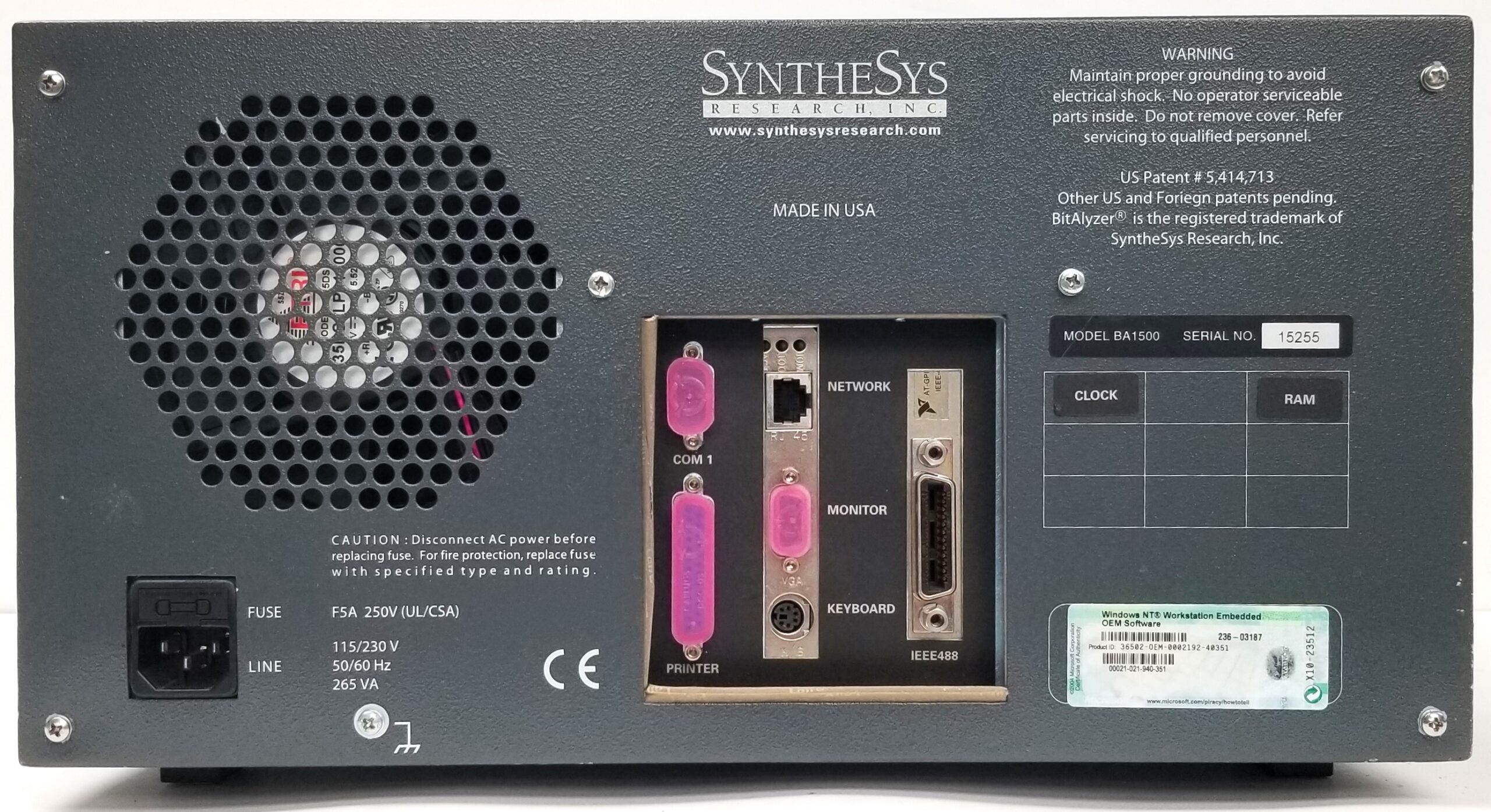 SynthSys Research Inc™ BA1500 Bit Error Rate Test System