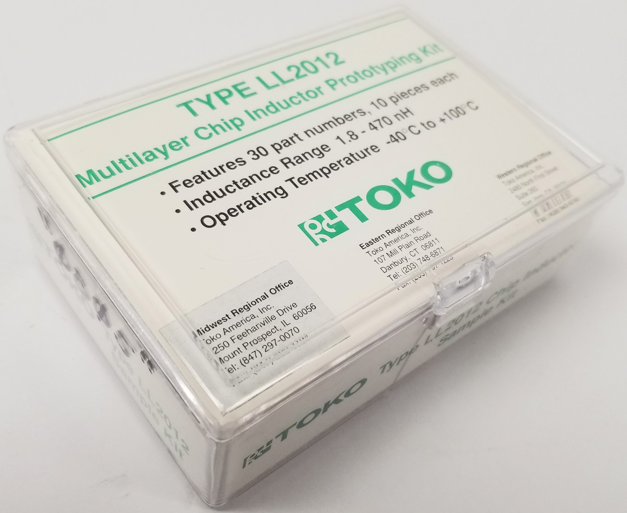 Toko Multilayer Chip Inductor Prototyping Kit LL2012 1.8-470nH