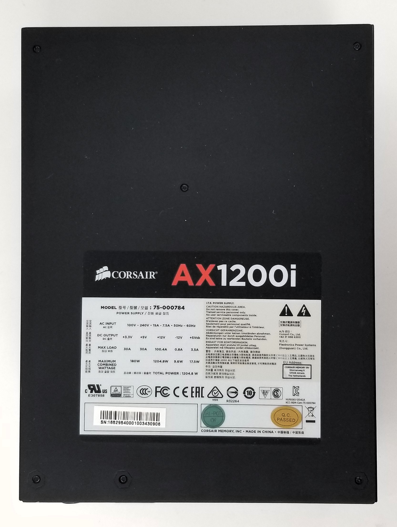 Corsair AX1200i 1200W Digital ATX Modular Desktop/Tower Computer Power Supply 75-000784 - Image 3