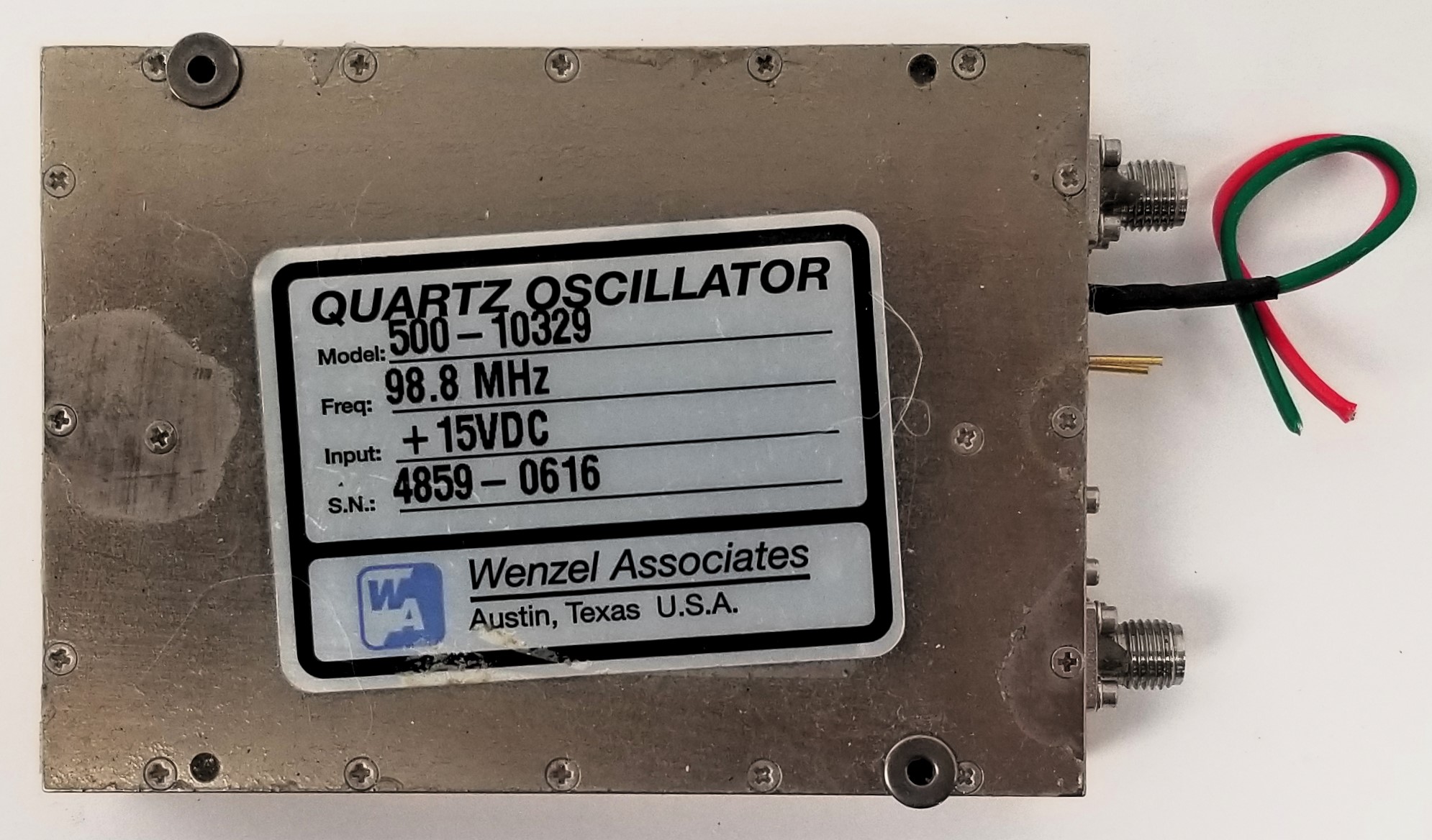 Wenzel Associates Quartz Oscillator 500-10329 98.8MHz - Image 2