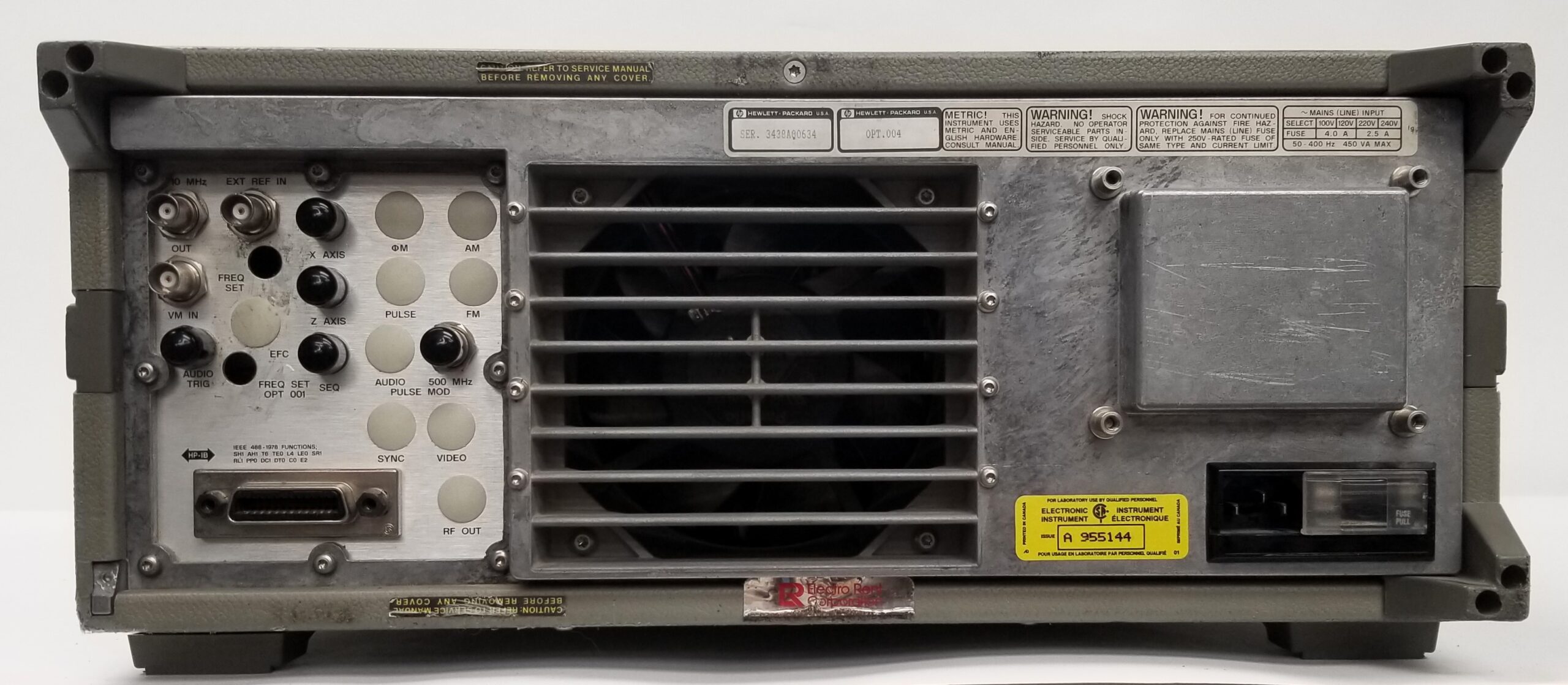 Hewlett Packard 8664A Signal Generator 0.1-3GHz