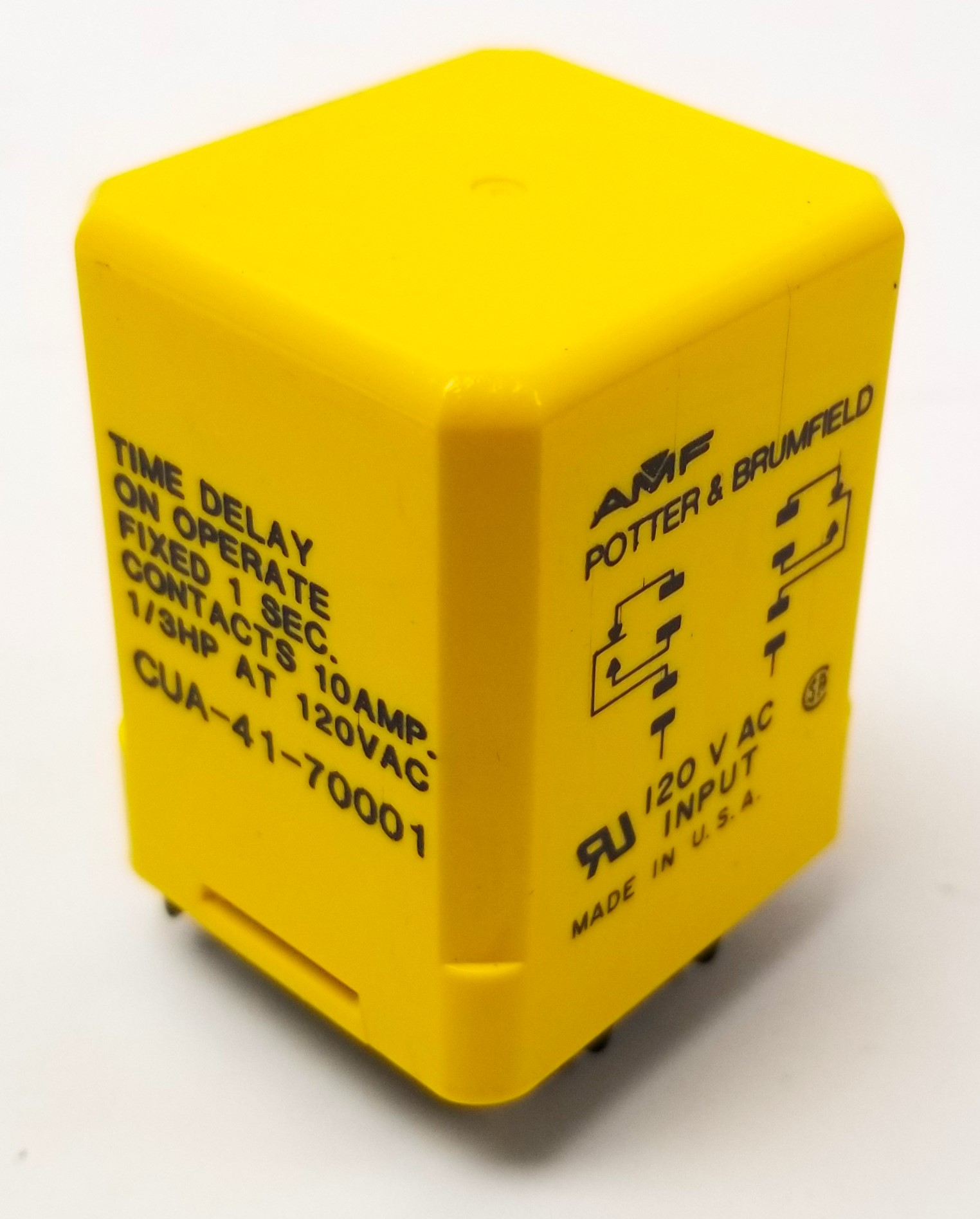 Potter and Brumfield CUA-41-70001 Delay Energize Relay with 27E067 Socket