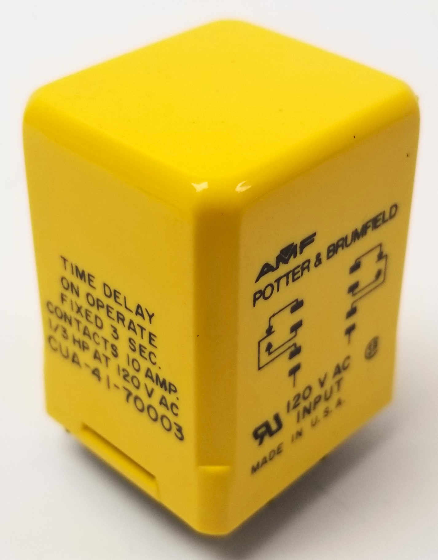 Potter and Brumfield CUA-41-70003 Delay Energize Relay with 27E067 Socket