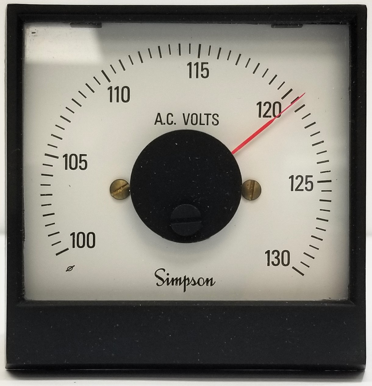 Simpson 2143L Panel Meter 100-130 V.A.C 60Hz 250° Long Scale