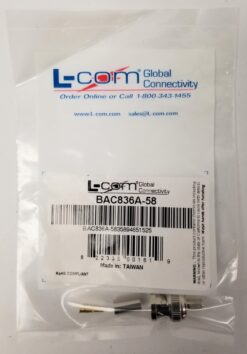 Bag of 10 L-Com BAC836A-58 Male BNC for RG58 Connectors