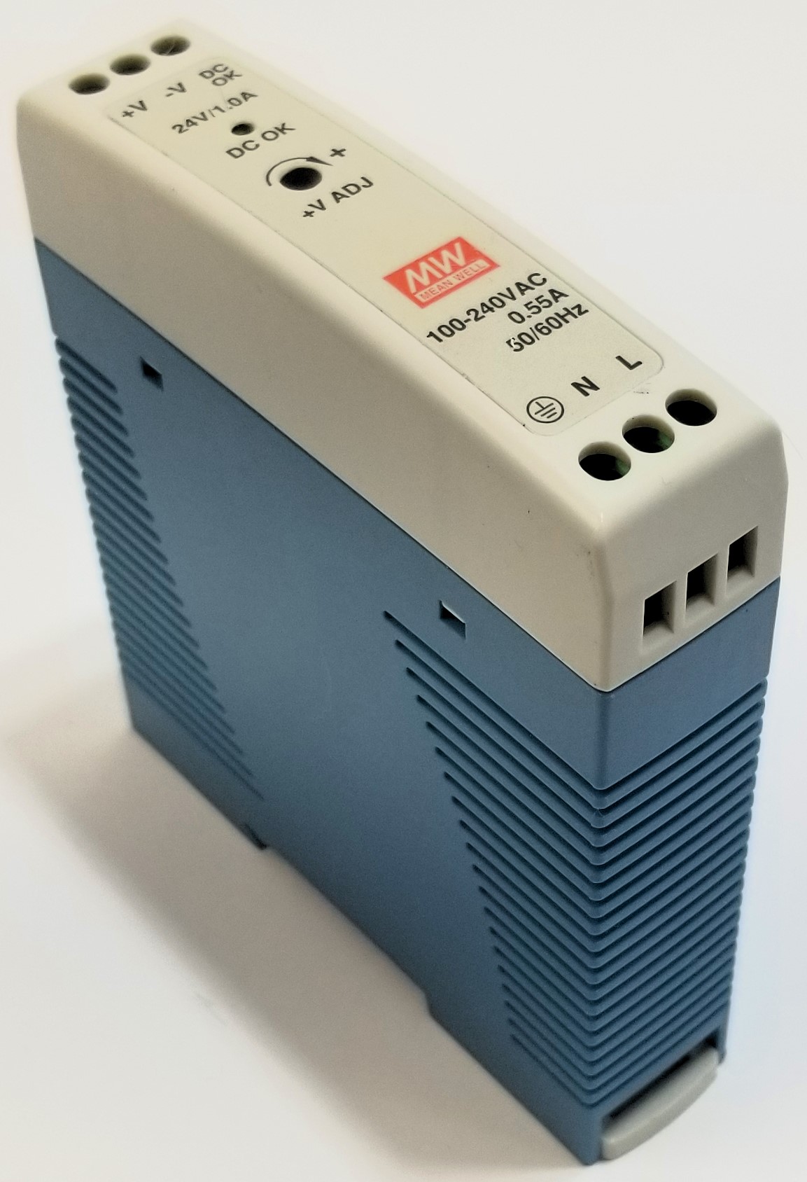 Mean Well MDR-20-24 DIN Rail Power Supply 24 Volts 1.0 Amperes