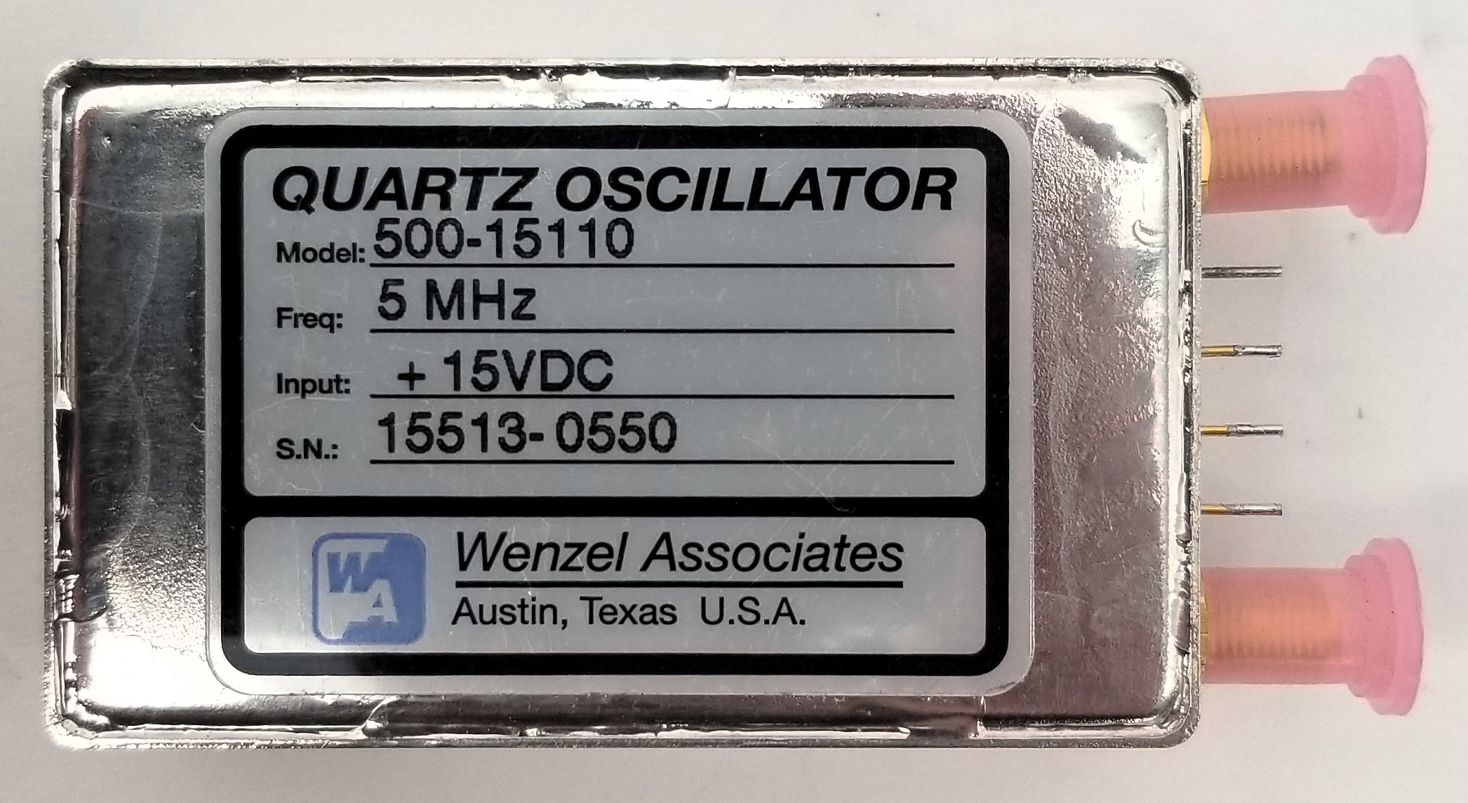 Wenzel Associates 500-15110 5MHz Quartz Oscillator
