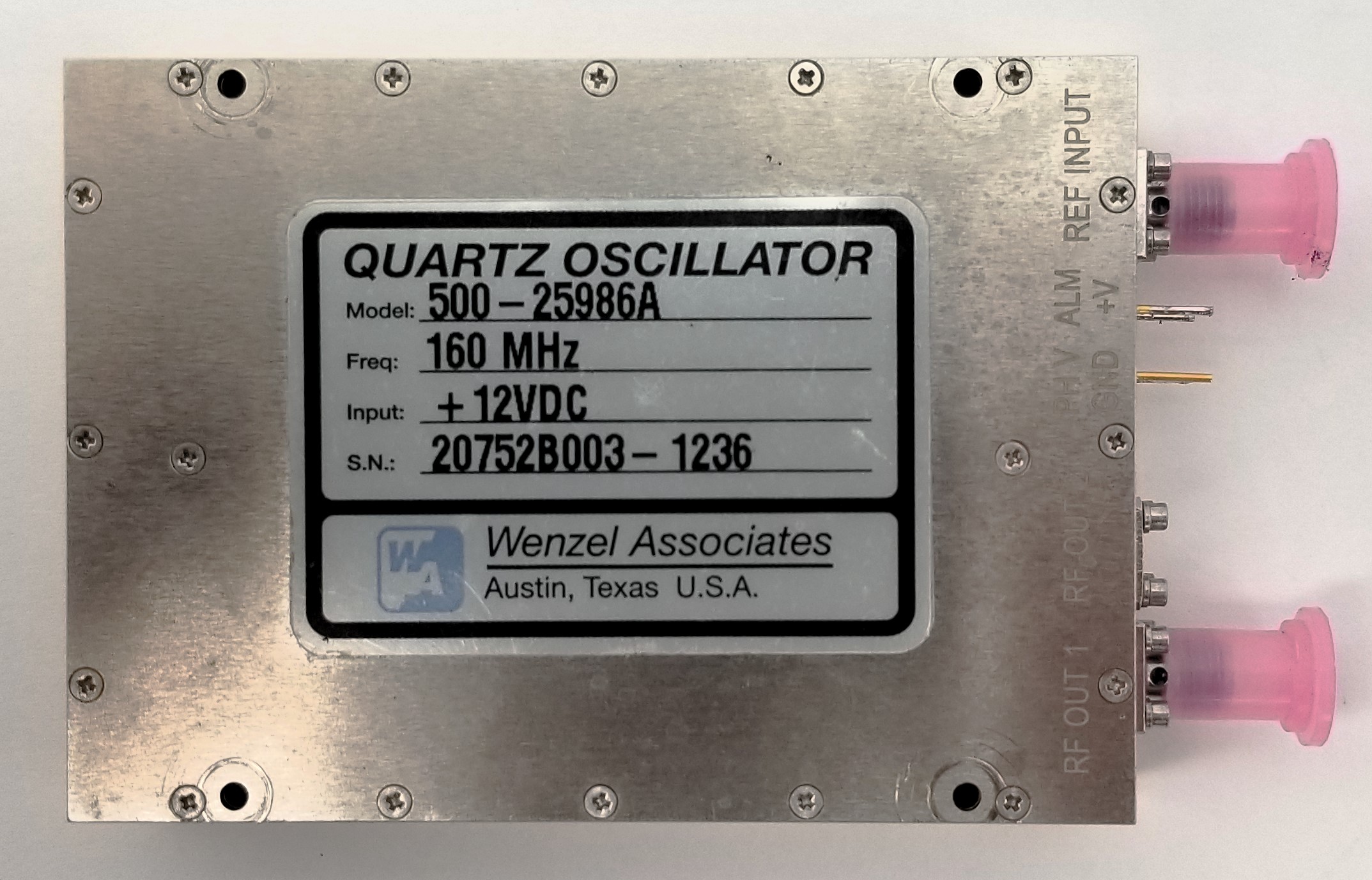 Wenzel Associates 500-25986A 160MHz Quartz Oscillator