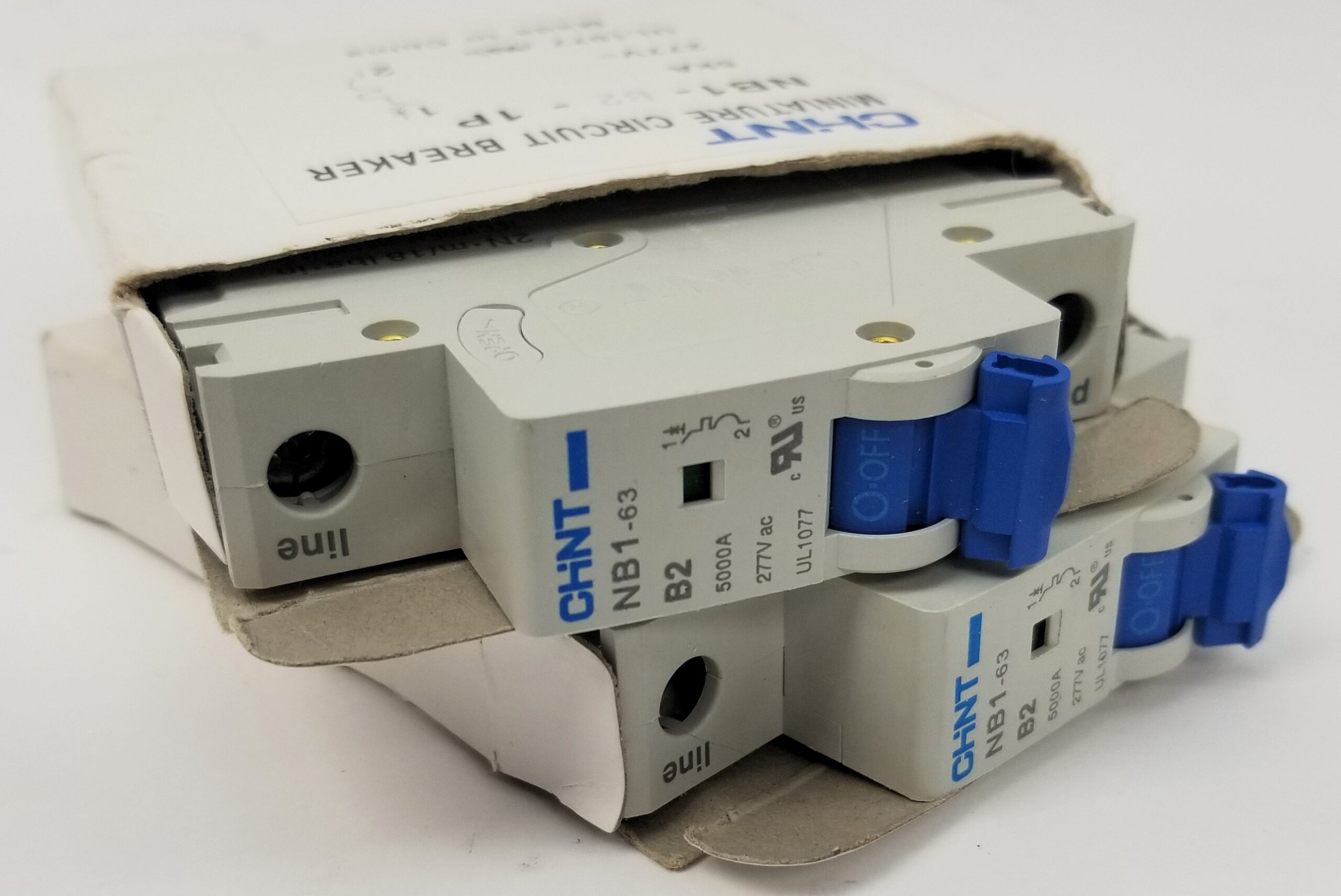Chint NB1-63-B2 DIN Rail Circuit Breaker Lot of 2
