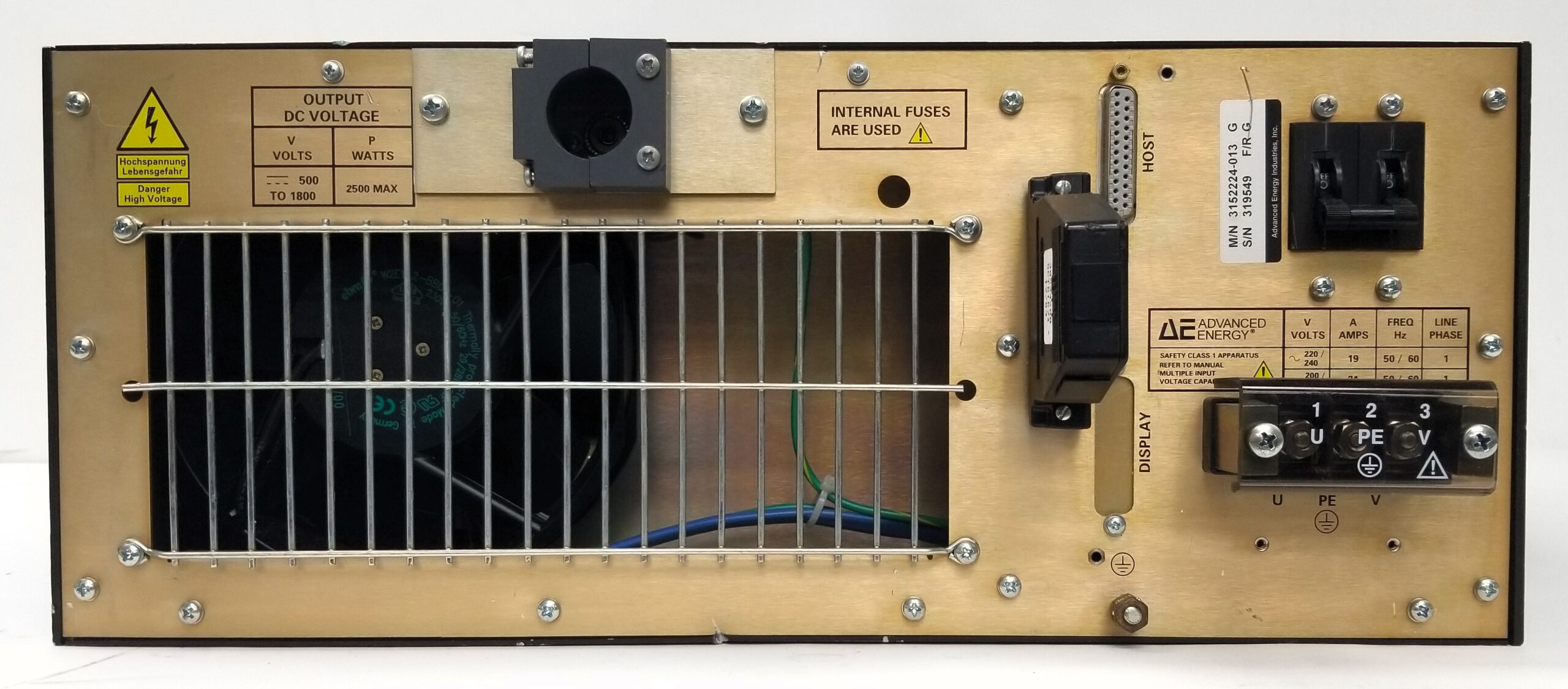 Advanced Energy MDX 2.5K Magnetron Drive Power Supply 500 1800 Volts 3152224-013G For PARTS/REPAIR - Image 2
