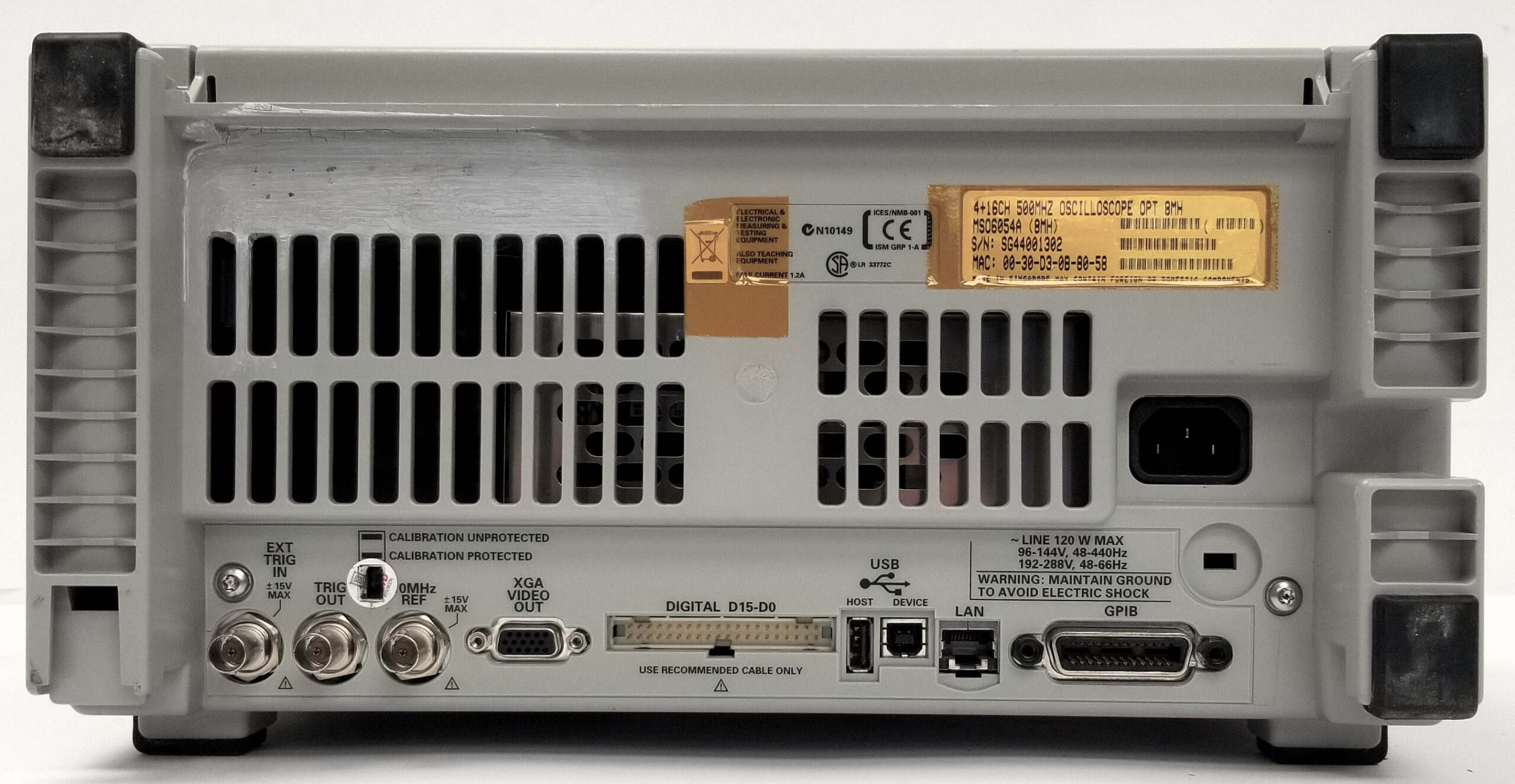 Agilent MSO6054A 500MHz 4 Channel Mixed Signal Oscilloscope - Image 2