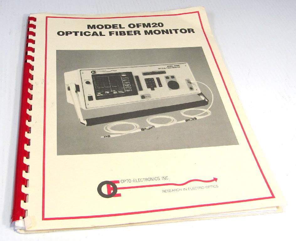 OptoElectronics OFM20 Optical Fiber Monitor Manual Manuals BMI Surplus