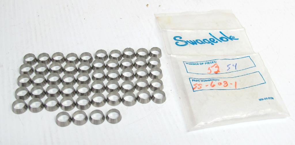 Swagelok SS-1013-1 Front Ferrules For 5/8" Tube Fittings – 10 Pack – New