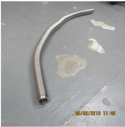 1 1/2" Stainless Steel Flex Coupling, Unbraided Hose, 48" Long, Thin Wall,
