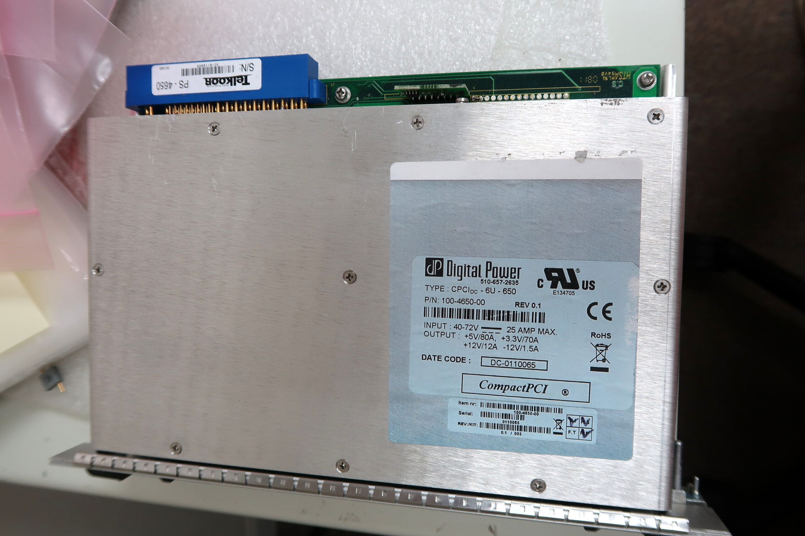 Digital Power Corp. 100-4650-00 CPCI-6U DC DC Converter