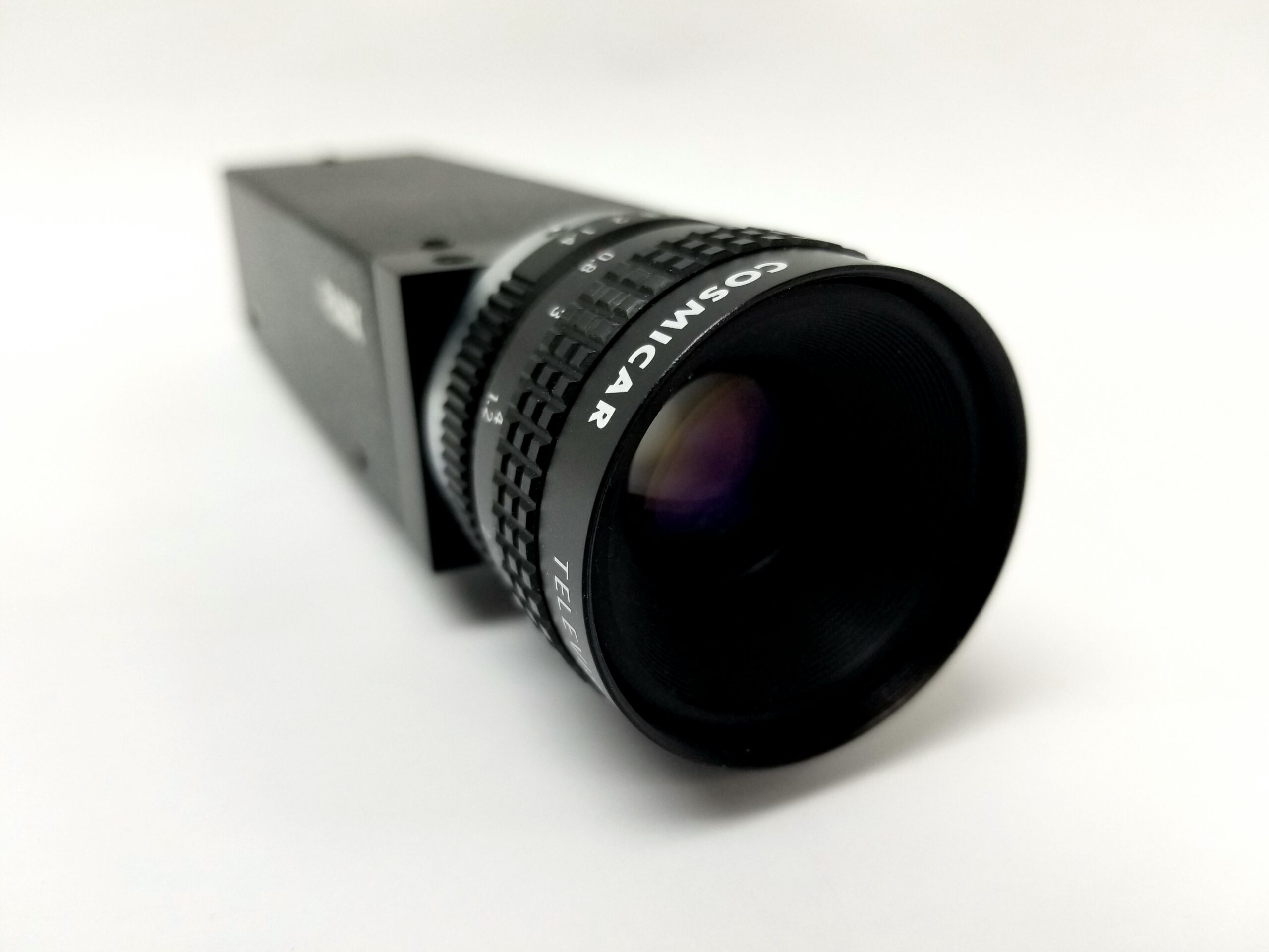 Pulnix 745E Video Camera With Power Supply And Cosmicar 25mm 1:1.4 Lens - Image 2