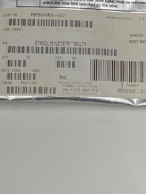 STMicroelectronics STM32L151UCY6TR Microcontrollers - LOT OF 10