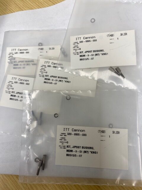 ITT Cannon M83513/05-07 Connector Jackpost - LOT OF 5