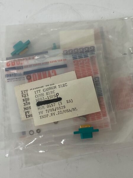 ITT Cannon MDB1-15PSP 15 Position D-Type, Micro-D Plug, Male Pins Connector - LOT OF 7
