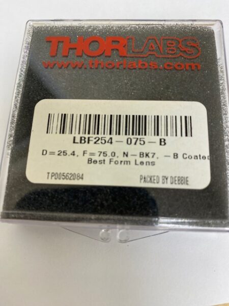 Thorlabs LBF254-075-B Best Form Spherical Lens