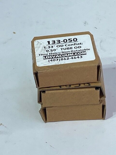 LDS Vacuum 133-050 Conflat Flange - LOT OF 3