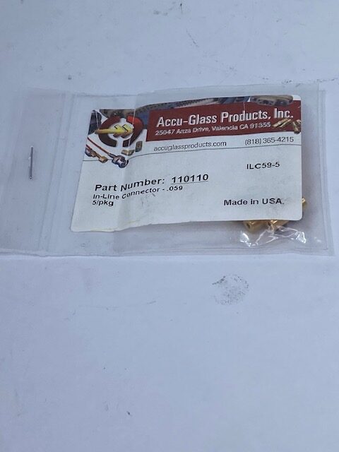 Accu-Glass 110110 In-Line Connector - BAG of 5