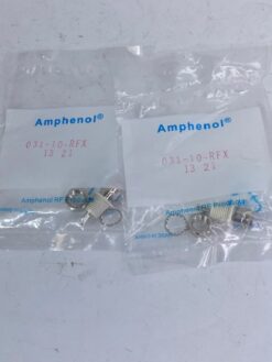 Amphenol 031‑10‑RFX BNC RF Coaxial Bulkhead Connector - LOT OF 2