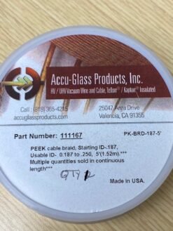 Accu-Glass Products 111167 PEEK Braid Flexible Shielding