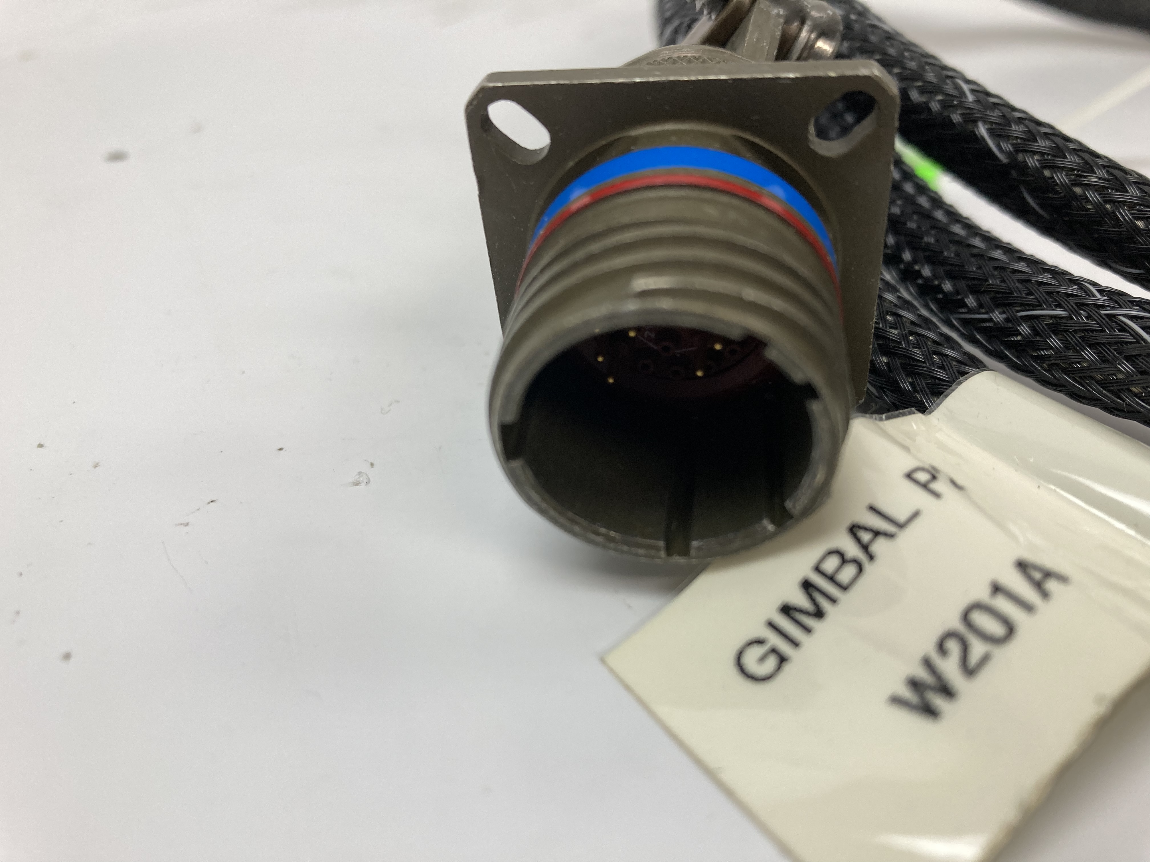 Deutsch/Souriau Mil Spec Connectors GIMBAL P2 W201A Braided Cable - Image 3