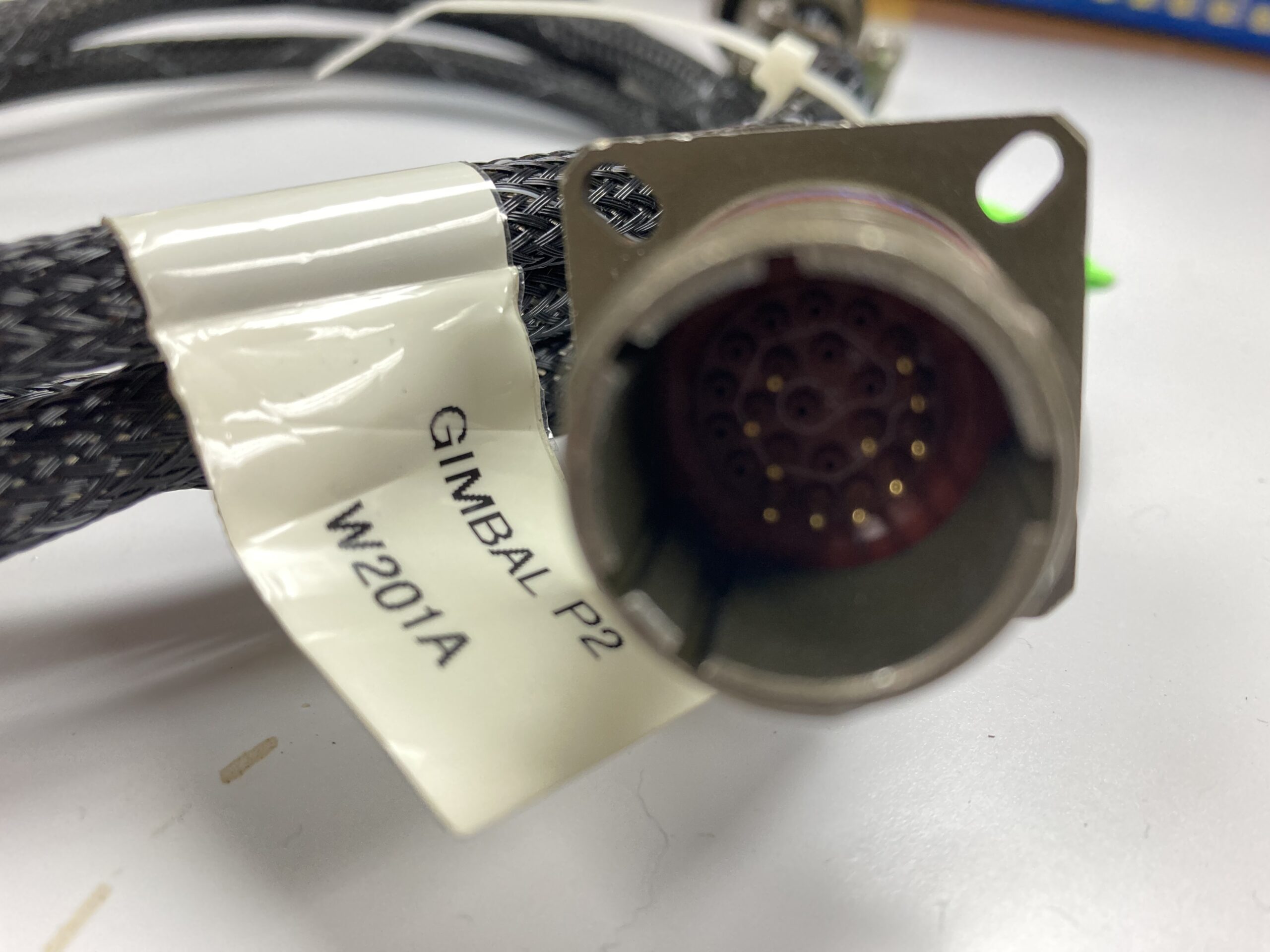 Deutsch/Souriau Mil Spec Connectors GIMBAL P2 W201A Braided Cable - Image 4