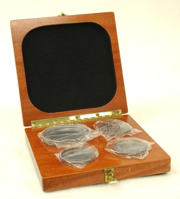 Van Keuren set of four Optical Flats in case Optical Flats BMI Surplus