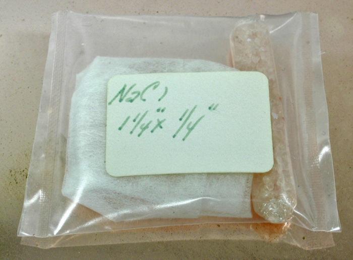 NaCl Window, 1.25 inches by 0.25, sealed in bag