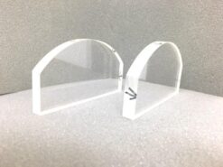 Disk Truncated Parallel Glass Window Set of 2